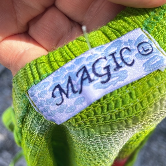 Tie-dye tube top handkerchief, hem, asymmetric dress - Picture 5 of 7